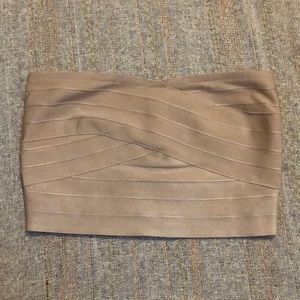 WOW Couture Gold Bandeau Crop Top